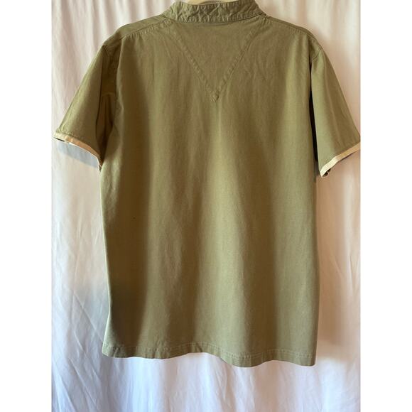 Camel Embroidered Shirt XL - Made in Egypt - Vintage Style Cotton Polo - Picture 6 of 9